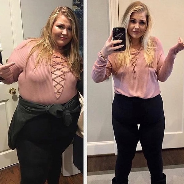 16. Особенно видны минус 45 кг по одежде!
