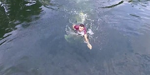 Şarjı Biten Drone Suya Düşmesin Diye Kendini Feda Eden Adam