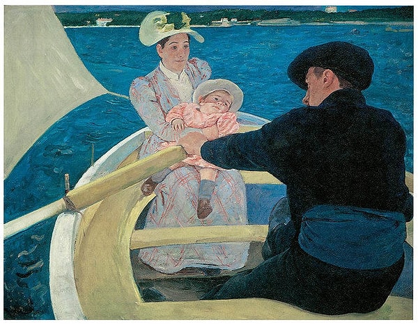 7. Эта картина называется "Прогулка на лодке", кто её автор?