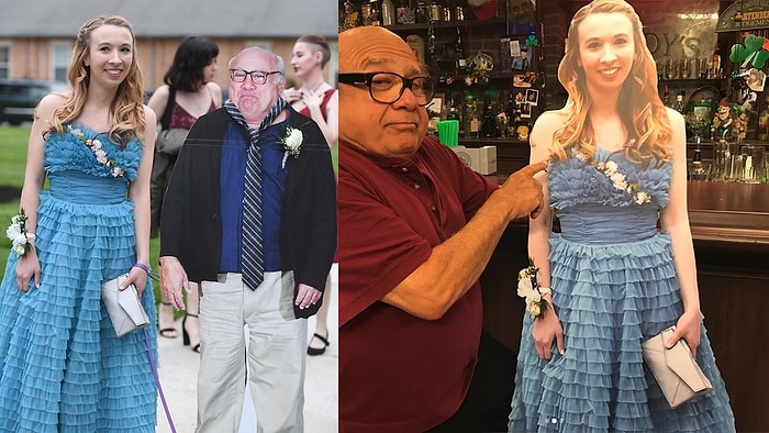 Школьнице из Америки не с кем было пойти на выпускной, поэтому она взяла с собой картонного Дэнни Де Вито. Что ей ответил актер?