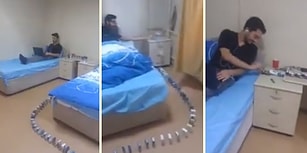 Sigara Paketlerini Domino Taşı Gibi Dizen Gençlerden Yurt Odasında Sigara Alışverişi
