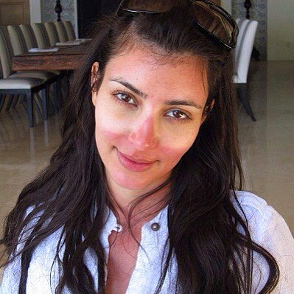 12. Güneş mağduru Kim Kardashian.