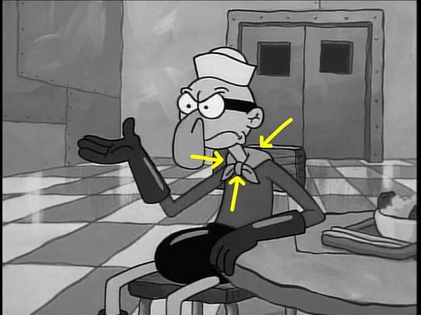 9. А что насчет платка Очкарика? Он был...