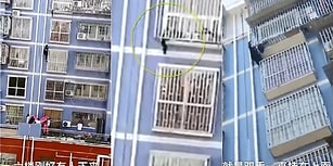 Balkon Demirlerinden Sarkan Çocuğu Binaya Tırmanarak Kurtaran Örümcek Adam