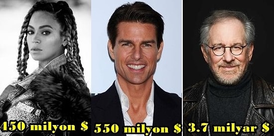 Varlıkları Dudak Uçuklatır! En Büyük Servete Sahip Olan 25 Ünlü İsim