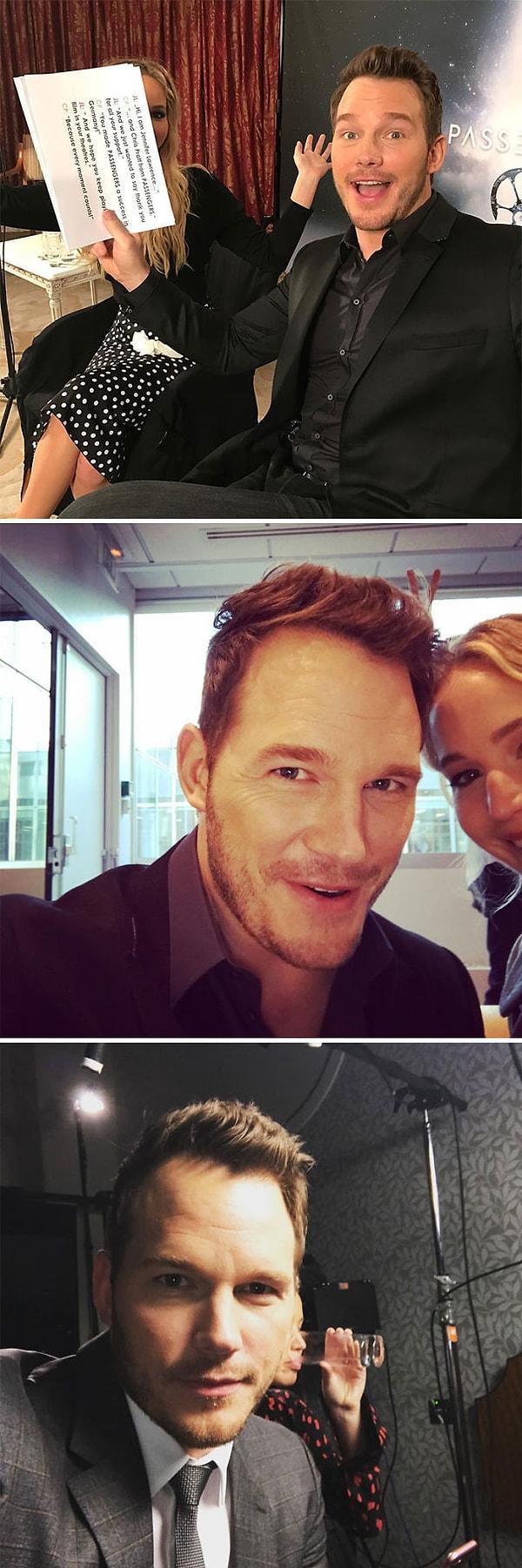 11. Hayranları Jennifer Lawrence'la daha çok takılmasını isteyince Chris Pratt Instagram'a bu fotoğrafları yükledi. 😂