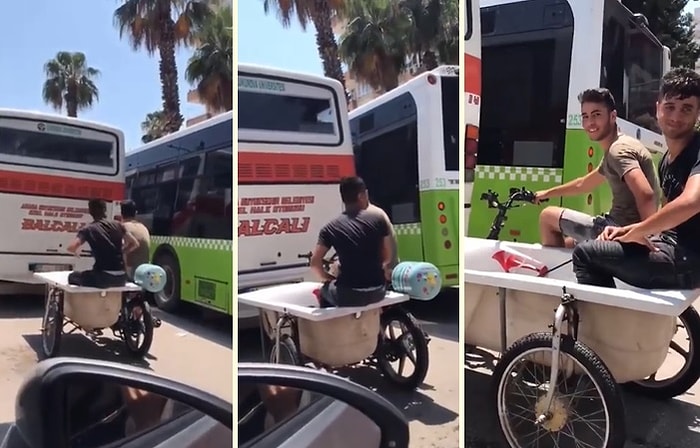 Adana'da Sıradan Bir Gün: İçi Su Dolu Küvet ile Motor Yolculuğu