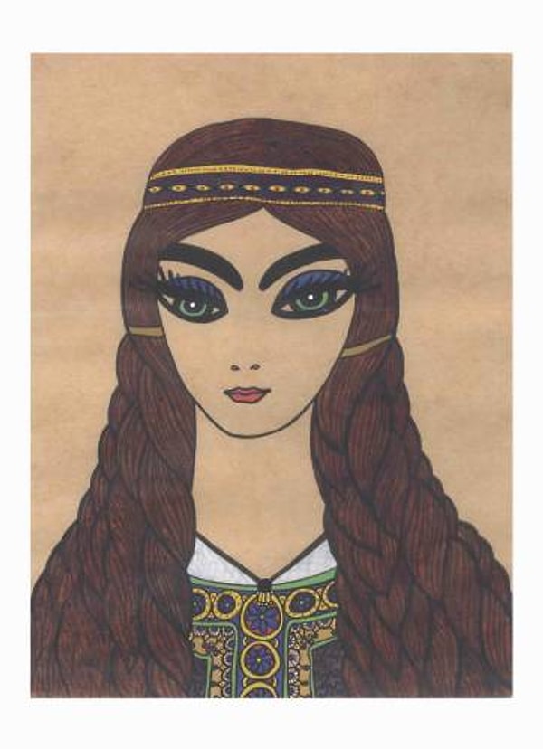 14. "Мамина студентка с густыми волосами"