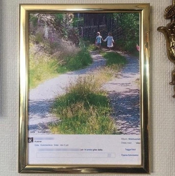 3. Мама, которая распечатала фотку из Фейсбука и оформила ее в багет