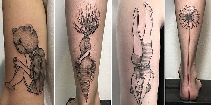 Гармония кожи и искусства: великолепные минималистские татуировки от Анны Нойдеккер
