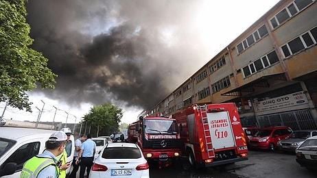 İstanbul'da Büyük Yangın: Davutpaşa'daki Kumaş ve İplik Fabrikasından Alevler Yükseldi
