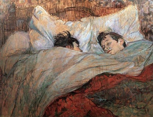 5. Yatakta - Henri de Toulouse-Lautrec (1892)