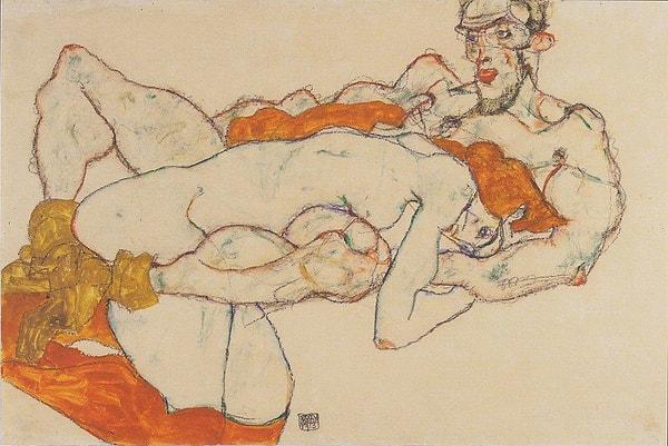 9. Aşıklar - Egon Schiele (1909)