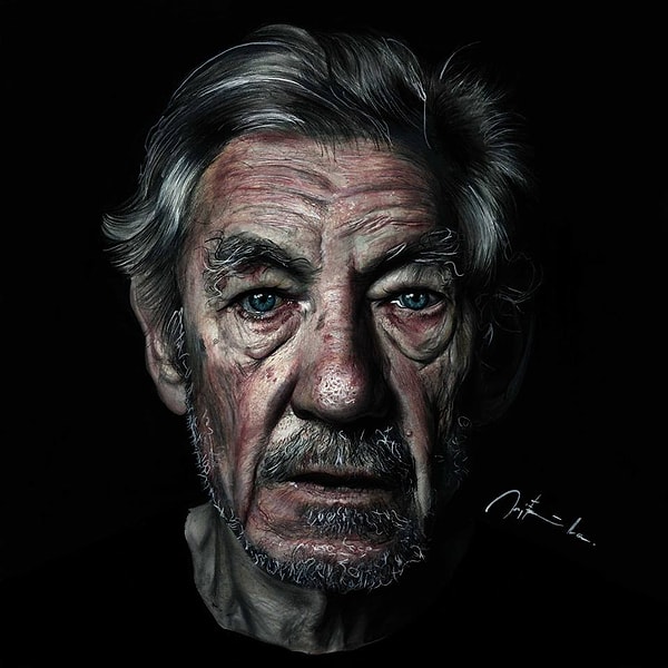 3. Иэн Маккеллен - цветные карандаши.