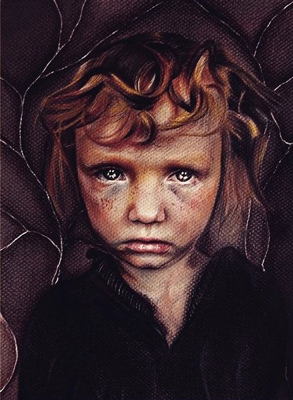 5. Ребенок. Цветные карандаши.