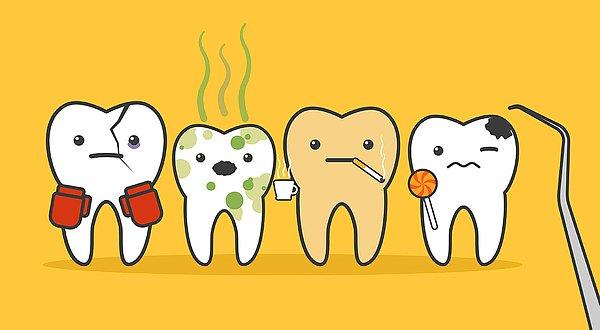 7. Tartar ve plak birikimi sadece diş çürümesi riskini artırmaz aynı zamanda dişlerde tatsız bir leke bırakacak