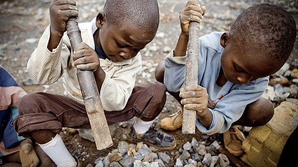 En çok çocuk işçi Afrika kıtasında.