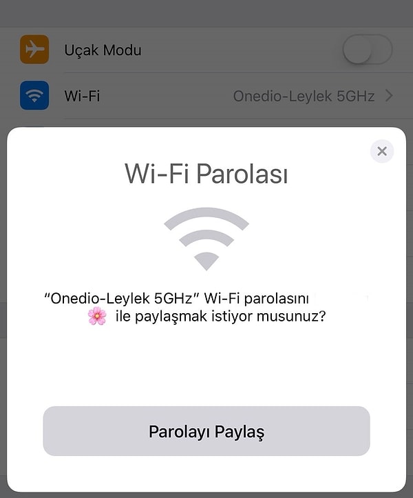 12. WiFi Şifresi Paylaşma