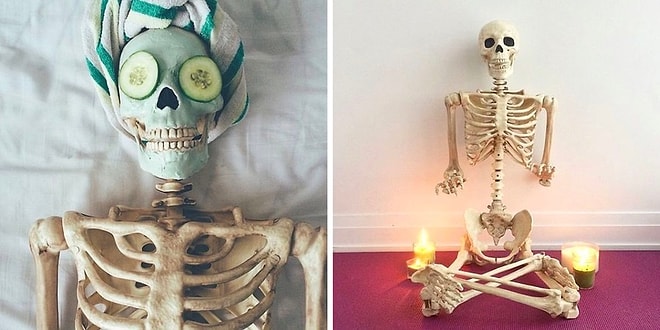 Надоели до смерти: Инстаграм-скелет высмеивает одинаковые фото "модных" девушек