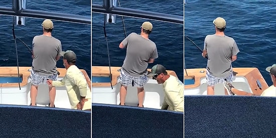 Teknede Oltasıyla Balık Tutmaya Çalışan Adama Yapılan Efsane Şaka