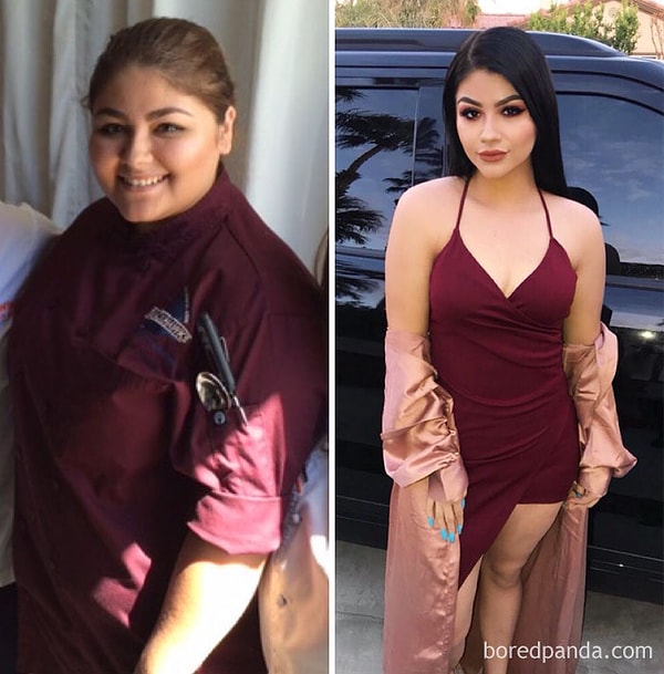 7. Как будто две разные девушки.