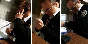 Çalışıyor Mu Diye Kontrol Edeceğim Derken Kendini Kelepçeleyen Güvenlik Görevlisi