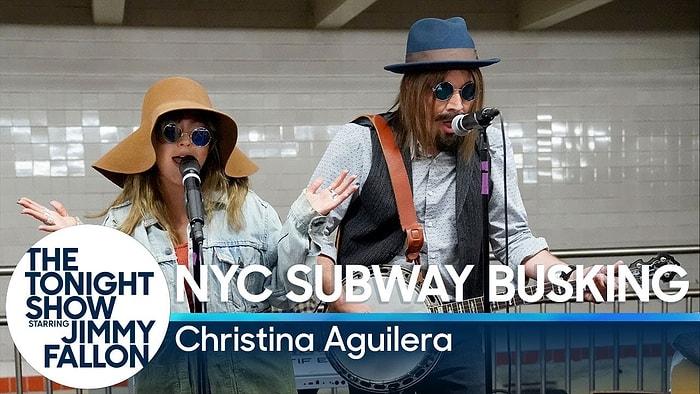 Christina Aguilera'dan New York Metrosunu Kullananlara Muhteşem Sürpriz