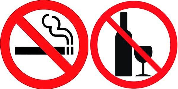 Sigara ve alkolden kaçının.
