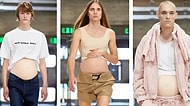 Londra Moda Haftası'nda Erkek Modellerin Hamile Karınlarıyla Podyuma Çıktığı Tuhaf Defile