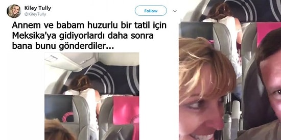 Huzurlu Bir Tatil İçin Bindikleri Uçakta, Arka Koltuktaki Sevişen Çifti Yakalayan Anne ve Baba