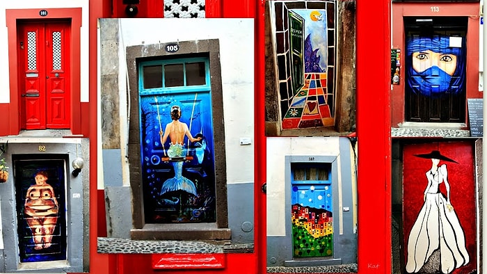 Галерея на открытом воздухе: португальские художники расписали дверь каждого дома в Фуншале