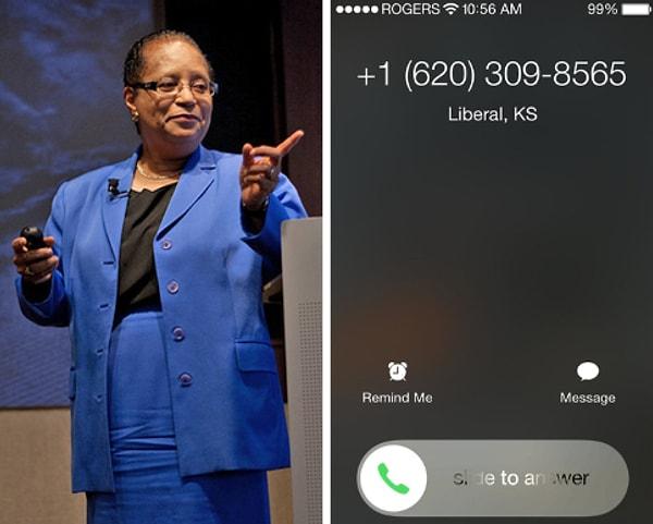 1. Arayan kişinin numarası ve arama bekletme - Dr. Shirley Ann Jackson