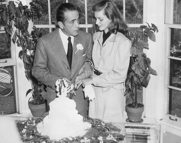 4. Lauren Bacall ve Humphrey Bogart, 1945