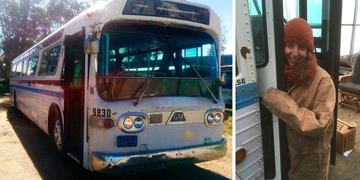 Девушка потратила 3 года, чтобы превратить старый автобус в мобильный дом, и теперь он выглядит лучше, чем большинство квартир