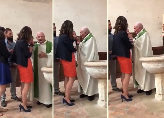 Vaftiz Sırasında Ağlayan Bebeğe Tokat Atan Rahip