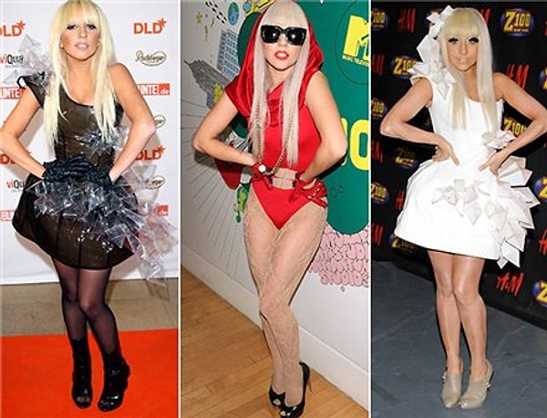 12. Леди Гага при позировании фотографам зачем-то всё время выставляет руки вперёд: