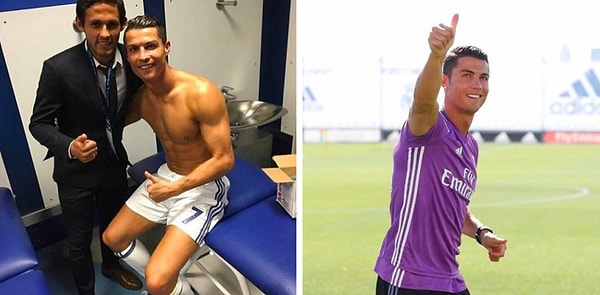 10. А вот Роналду везде показывает "Класс!":