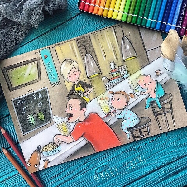 10. "На время #чм2018 моя кухня стала пабом"