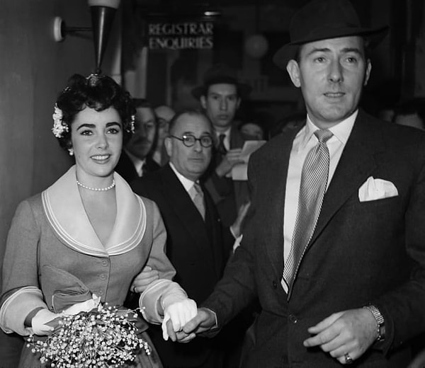 6. Элизабет Тейлор и Майкл Уайлдинг, 1952