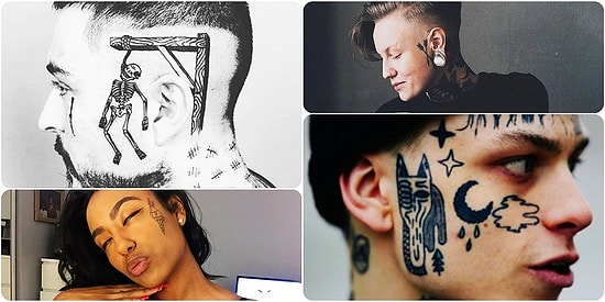 Не хотите прятать тату на спине, руках или ногах? Тогда сделайте её на лице, есть масса удачных примеров!