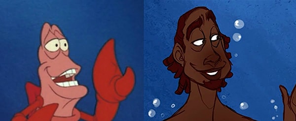 3. Краб Себастиян из "Русалочки" был бы вполне симпатичным смуглым парнем.