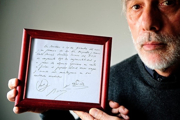 4. Его первый контракт с «Барсой» был составлен на салфетке