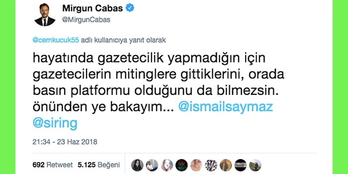 Mirgün Cabas'tan Kendisine Taraflı Gazeteci Diyen Cem Küçük'e Cevap: "Hayatında Gazetecilik Yapmadığın İçin Bilmezsin"