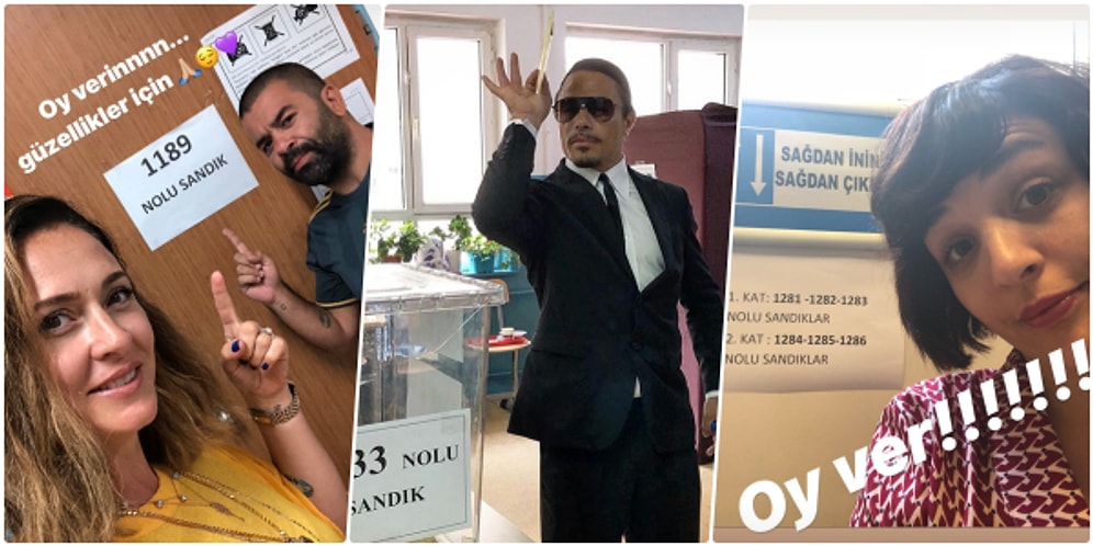 Herkes Sandık Başında! Oy Vermeye Giderek Vatandaşlık Görevini Yerine Getiren Ünlülerden Renkli Görüntüler