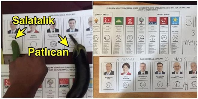 Oy Pusulalarının Fotoğraflarını Yaratıcı(!) Bir Şekilde Çekerek Sosyal Medyaya Aktaran 13 Paylaşımcı İnsan