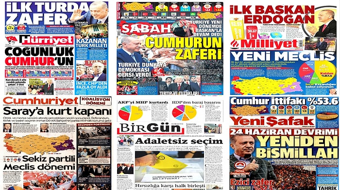 Gazeteler Sonuçları Nasıl Gördü? 24 Haziran Seçimi Manşetlerde