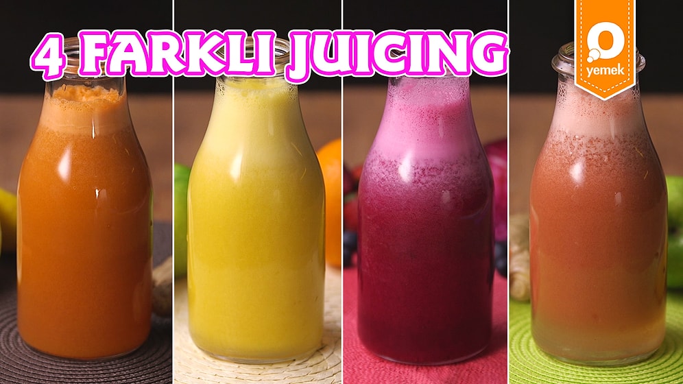 Her Yudumundan Sağlık Fışkıran İçecekler: 4 Farklı Juicing