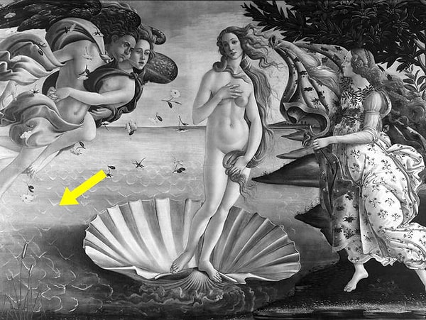 1. Какого цвета море на картине Сандро Боттичелли "Рождение Венеры"?