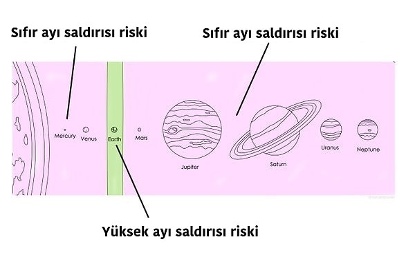 9. Ayı saldırısı riskini gösteren bir tablo.