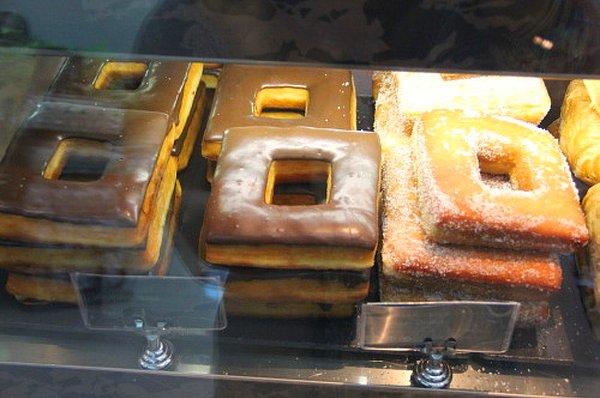 4. Kare şeklinde donutlar: